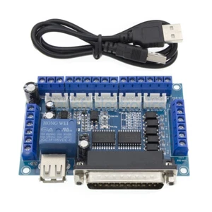5 axis CNC Breakout Board with optical coupler for Stepper Motor Driver MACH3 - Picture 1 of 2