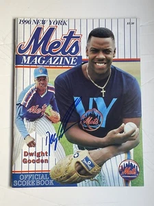 Autografo firmato Dwight Doc Gooden New York Mets Magazine 1990 Dr. K - K9 certificato di autenticità - Foto 1 di 1