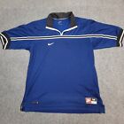 Vintage Nike Shirt Men Medium Blue Cotton Polo Sport Short Sleeve Tshirt Size M