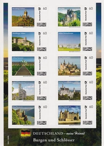 República Federal hoja de 10 ** MNH individual "mi patria" castillos y palacios - Imagen 1 de 1