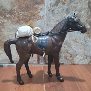 Leather Full Body Horse Sculpture Farm Fresh Milk Can Bucket Camping Supplies - Picture 1 of 12