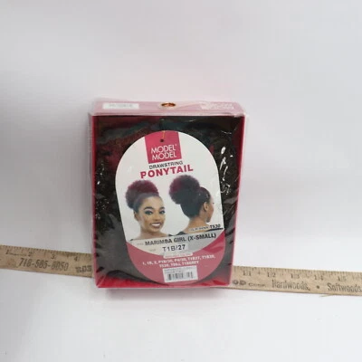 Modelmodel Drawstring Ponytail Curly Synthetic Hair X-Small T1B/27 - Image 1 of 4
