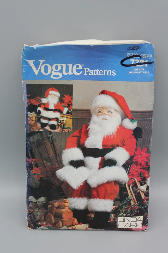 SANTA CLAUSE DOLL PATTERN UNCUT 7321 BY LINDA CARR VOUGE SEWING PATTERN - Image 1 of 4