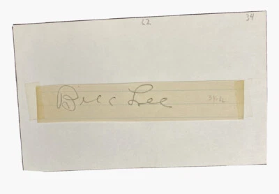 BILL LEE SIGNED 3x5 Vintage Cut INDEX CARD 1934 Chicago CUBS d. 1977  - Image 1 of 3