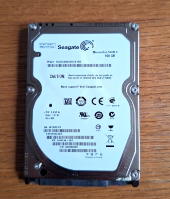 SEAGATE - Disque dur 2,5'' 500 Go Momentus - ST9500325AS - SATA - Photo 1/3