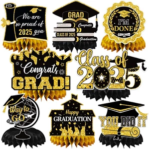 8 PCS Graduation Centerpieces for Tables 2025, Graduation Party Decorations Cong - Picture 1 of 12