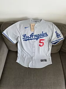Camiseta Nike Auténtica de Los Angeles Dodgers Freddie Freeman #5 Gris Para Hombre Talla: M - Imagen 1 de 7