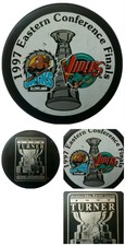 1997 TURNER CUP FINALS CLEVELAND LUMBER JACKS VS DETROIT VIPERS VINTAGE IHL PUCK