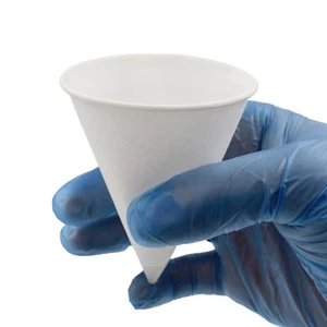 Tazas de cono de papel de 4 oz ecológicas a prueba de fugas cono de agua cono de nieve dispensador de crema - Imagen 1 de 5