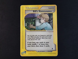 Bill's Maintenance 137/165 No Holo Raro Pokemon Tarjeta Expedición Juego Moderado - Imagen 1 de 2