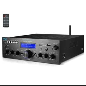 Pyle PDA6BU Bluetooth Stereo Amplifier Receiver, FM Radio/USB/SD memory - Afbeelding 1 van 2