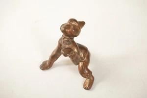 Molinillo de órganos mono bailarín (B3R/JSF6) antiguo premio carnaval enchapado en cobre - Imagen 1 de 8