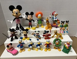 Disney Lot Of 18 PVC Figures Mickey Minnie Donald Daisey Pluto Cars Vintage - Picture 1 of 10