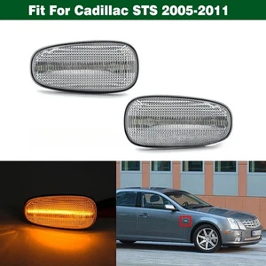 Pair Front Side Marker Lights Turn Signal Reflectors For Cadillac STS 2005-2011 - Picture 1 of 11
