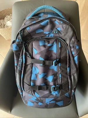 Satch Pack Blue Triangle Schulrucksack 30L Blau/Schwarz Gebraucht guter Zustand - Bild 1 von 4