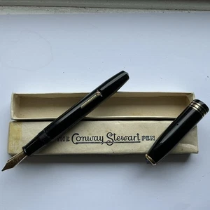 CONWAY STEWART 58 DURO 14 CT NIB FOUNTAIN PEN SERVICED STUNNING - Picture 1 of 15