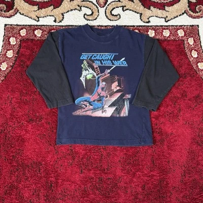 Vintage Y2K Spiderman Get Caught in His Web Long Sleeve T Shirt Boys Size S - Image 1 of 4
