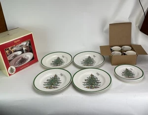 Spode Christmas Tree 12-Piece Set - Dinner Plates, Salad Plates, Mugs New in Box - Picture 1 of 5