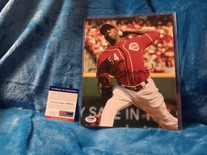 Aroldis Chapman Cincinnati Reds Signed Auto 8x10 Photo PSA Authenticated - Picture 1 of 3