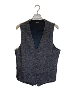 GIORGIO ARMANI Wool cotton vest Size: 54 Black Men - Picture 1 of 5