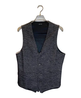 GIORGIO ARMANI Wool cotton vest Size: 54 Black Men - Image 1 of 4