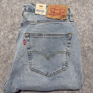 Levi's 511 Jeans Herren 36x32 helle Waschung Slim Stretch Denim wasserlos blau Zip Fly - Bild 1 von 14