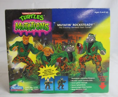 De colección 1992 TMNT Mutations Mutatin Rocksteady sellado sin usar, en caja HH521 Foto 1 de 3