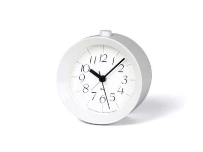 Lemnos RIKI ALARM CLOCK Analog Alarm Clock, White, WR09-14 WH - Image 1 of 3
