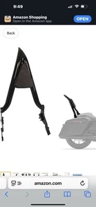 26” detachable sissy bar Passenger back rest compatible with Harley Davidson - Bild 1 von 10