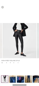 Spanx Größe S Kunstleder Leggings für Damen - schwarz - Bild 1 von 6