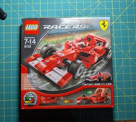 LEGO Racers: Ferrari 248 F1 1:24 (8142) USED 100 % COMPLETE, partlyUNUSED STICK!