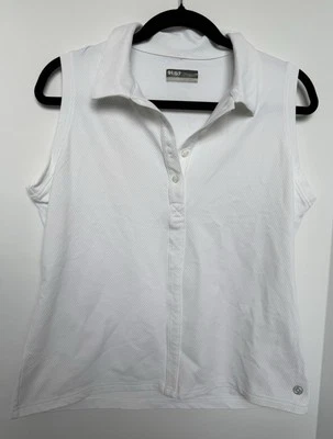Lija Womens White Golf Polo Sleeveless Tank Top Size Large - Image 1 of 4