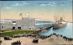 Ak Boston Massachusetts USA, Commonwealth Pier, großes Schiff,... - 4744161 - Bild 1 von 2