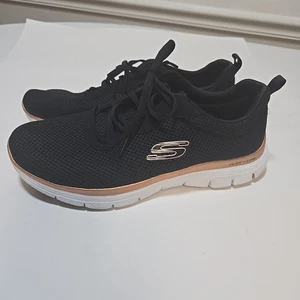 Skechers Womens Flex-Lite 149303 Black Running Shoes Sneakers Size 9.5 - Picture 1 of 7