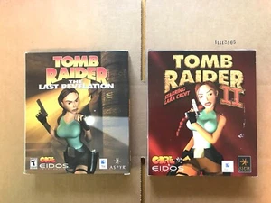 Lot Of 2 Tomb Raider II & Revelation Large Box Macintosh Power Mac G4 OS9 Tested - Picture 1 of 12