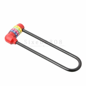 Long Red 4-Digit Resettable Number Luggage Gym LockerPadlock 160x60mm - Picture 1 of 5