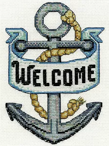Counted Cross Stitch Kit ~ Design Works Welcome Anchor #DW3284 SALE! - Picture 1 of 5