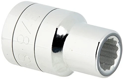 SK HAND TOOLS SK Tools 40212 1/2 in. Drive 12-Point Fractional Standard Chrome Socket - 3/8 in