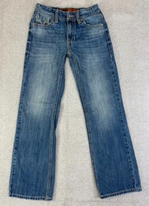 Rock & Roll Jeans Boy's 12R (24x28) BB Gun Regular Fit Boot Cut Blue Distressed - Picture 1 of 11