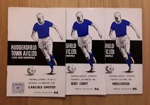 Huddersfield Town 1967/68 Division 2 Selezione dei programmi della lega dal menu - Foto 1 di 4