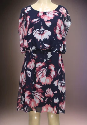 Vestido para mujer The Limited sin mangas floral azul marino talla XL Foto 1 de 4