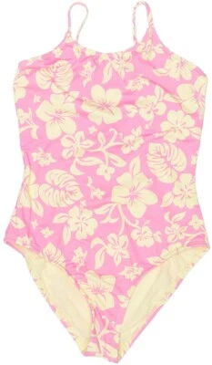 Traje de baño Hobie 249866 grande de una pieza para niñas rosa Aloha talla 7 Foto 1 de 2