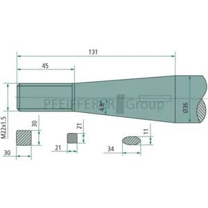 Löffelzinken f. Schäffer mit konischer Mutter V-Nr. 97631107, 97631015, 181101 - Bild 1 von 1