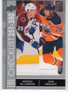 Nathan MacKinnon Leon Draisaitl 21-22 UD Series 2 Checklist 449 Avalanche Oilers - Picture 1 of 1