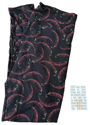 TC Lularoe Leggings Food Red Hot Chili Pepper Spicy Size 12-18 NEW 258395 - Image 1 of 3