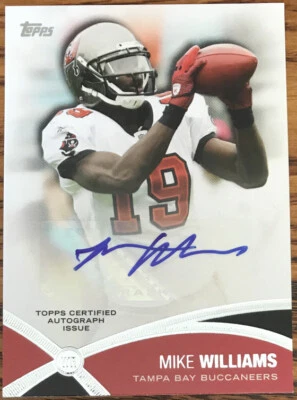 2012 Topps Prolific Playmakers Autographs Mike Williams PPA-MWI - Image 1 of 2