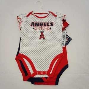 Los Angeles Angels offizielles MLB Baby 12 Monate 3-teiliges Creeper Body Set - Bild 1 von 5