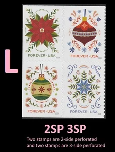 US 5941-5944 5944a Holiday Joy F 2SP 3SP block 4 L MNH 2024 - Picture 1 of 1