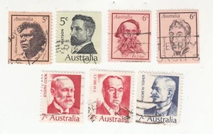 Australia Famous People. Namatjira, Watson, Eyre, Macquarte, Cook, Bruce, Fisher - Picture 1 of 1