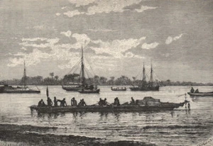 View near Bolama, Bissagos/Bijagos Islands. Guinea-Bissau 1885 old print - Picture 1 of 1